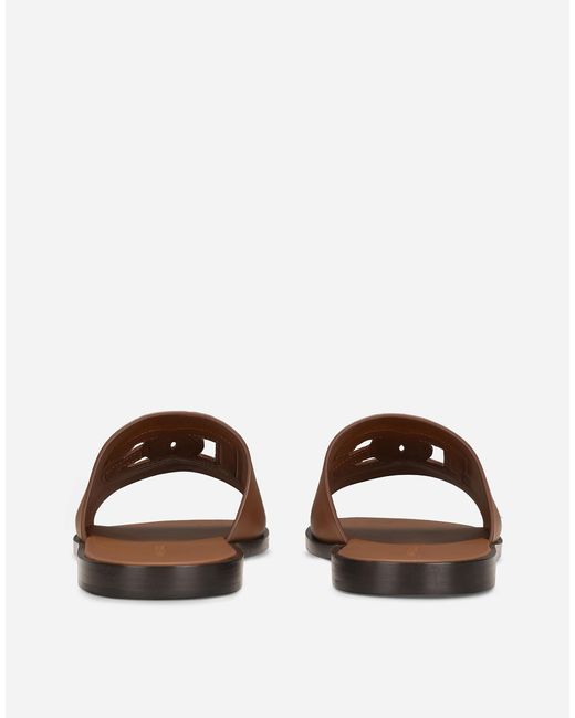 Slide di Dolce & Gabbana in Brown da Uomo