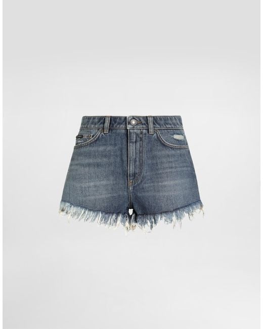 Dolce & Gabbana Blue Denim Shorts