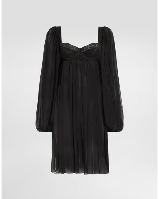Dolce & Gabbana Black Chiffon Dress
