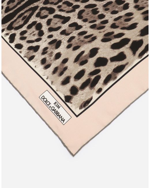 Dolce & Gabbana Natural Kim Dolce&Gabbana Leopard-Print Twill Scarf