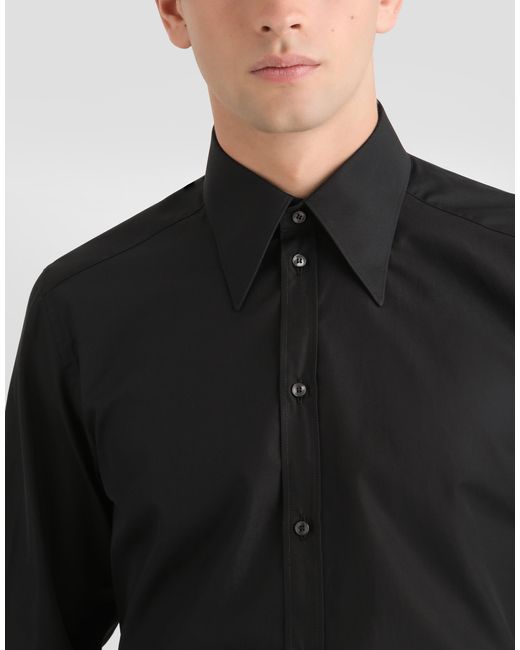 Dolce & Gabbana Hemd Martini Aus Popeline in Black für Herren
