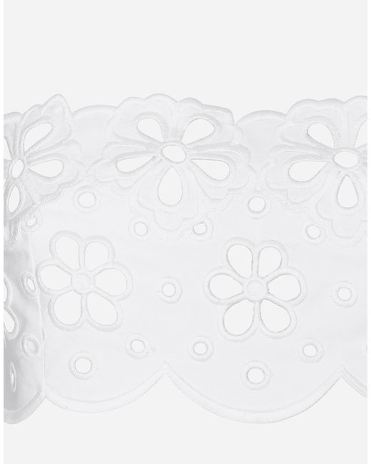 Dolce & Gabbana White Cotton Top With Cut-Out Detailing