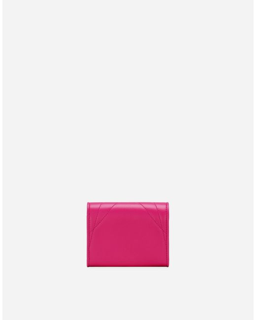 Dolce & Gabbana Pink Small Devotion Leather Wallet