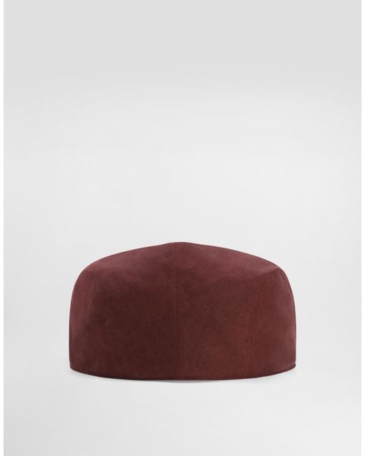 メンズ Dolce & Gabbana Linen Flat Cap Brown
