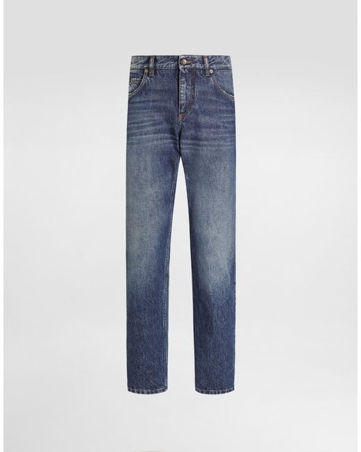 Dolce & Gabbana Blue Denim Trousers for men