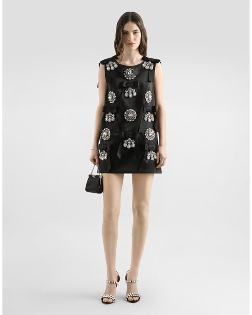 Dolce & Gabbana Black Dress With Embroidery