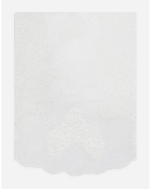 Dolce & Gabbana White Veletta Ovale