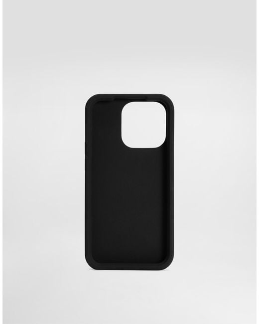 Funda Dg Logo Para Iphone 14 Pro Max De Goma Dolce & Gabbana de color Black