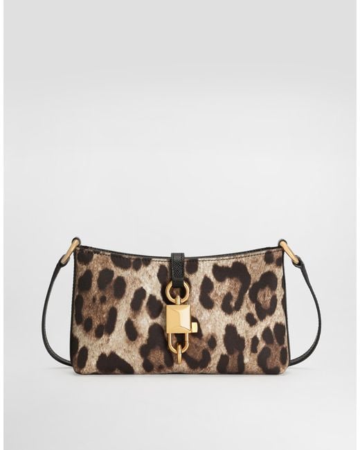 Dolce & Gabbana Multicolor Leopard- Lock Shoulder Bag