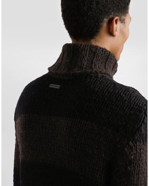 Dolce & Gabbana Wool Blend Turtleneck in Black für Herren