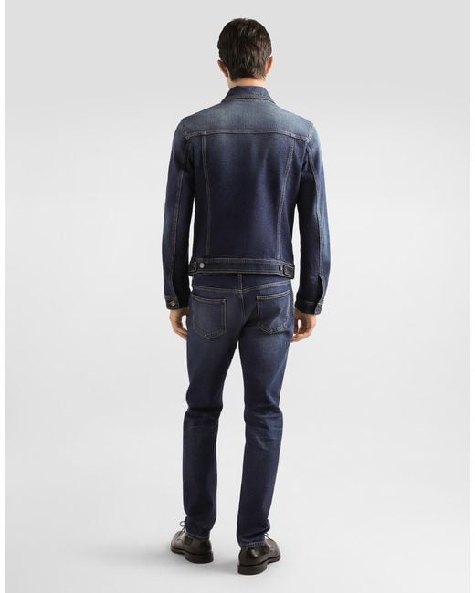 Dolce & Gabbana Blue Denim Trousers for men