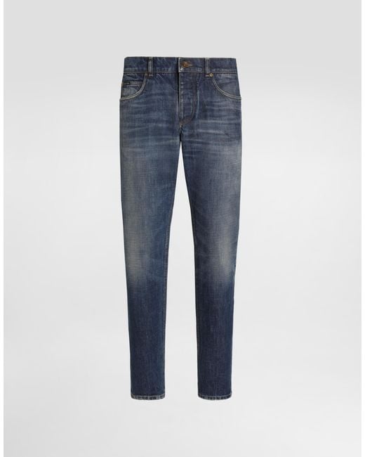 Dolce & Gabbana Blue Denim Trousers for men
