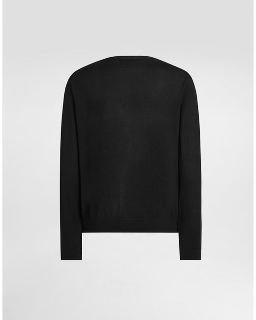 Dolce & Gabbana Black Cashmere Cardigan for men