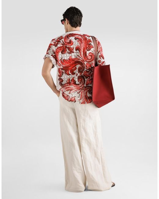 Dolce & Gabbana Red T-Shirt M/Corta Giro for men
