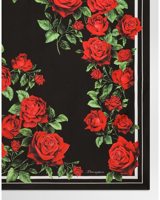 Foulard 90X90 di Dolce & Gabbana in Red