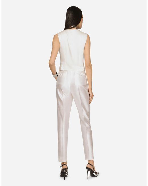 Dolce & Gabbana パンツ シャンタン White