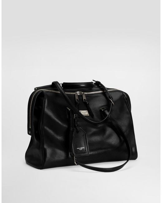 Dolce & Gabbana Black Vittoria Calfskin Bag for men
