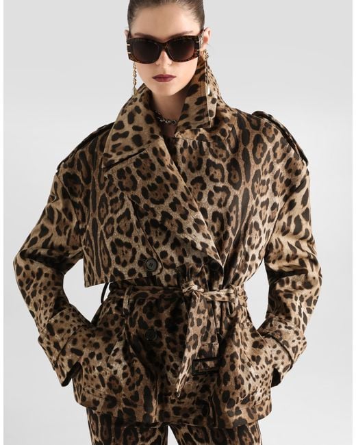 Dolce & Gabbana Multicolor Leo- Cotton Drill Jacket