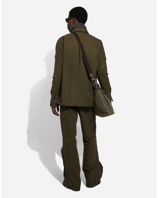 メンズ Dolce & Gabbana Technical Fabric Cargo Pants Green