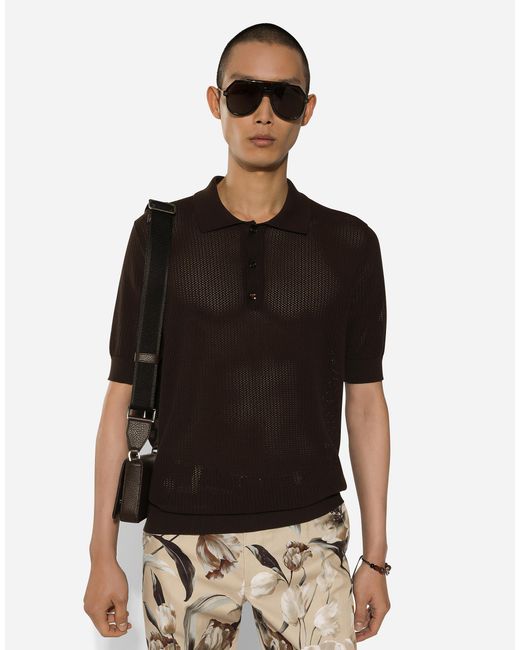 Dolce & Gabbana Brown Deerskin Mini Bag for men