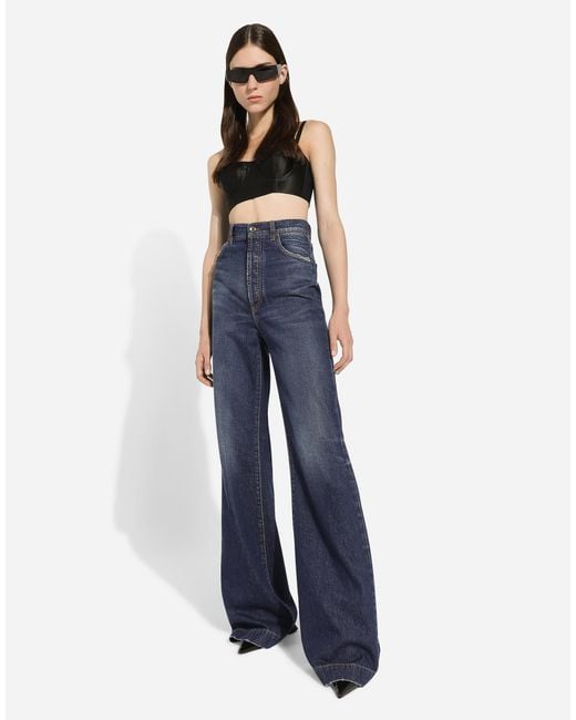 Dolce & Gabbana Blue Flared Denim Jeans