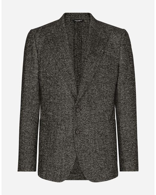 メンズ Dolce & Gabbana Single-Breasted Wool Portofino-Fit Jacket Black