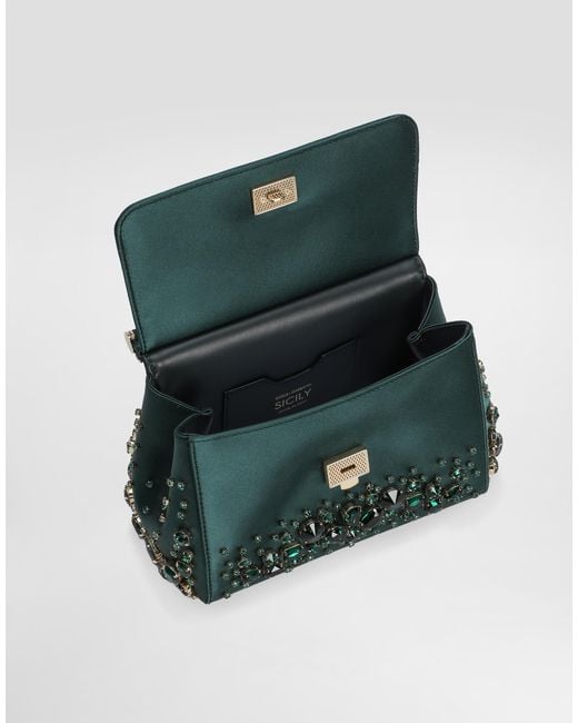 Dolce & Gabbana Green Medium Sicily Handbag