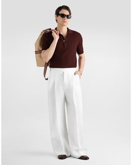 Dolce & Gabbana White Pantalone for men