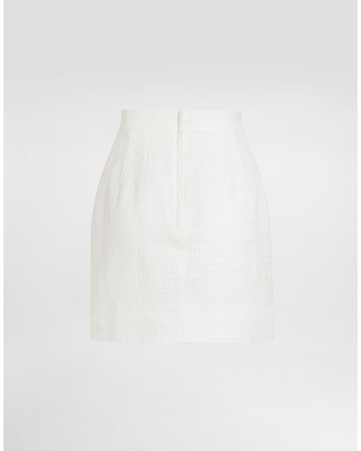 Dolce & Gabbana White Miniskirt