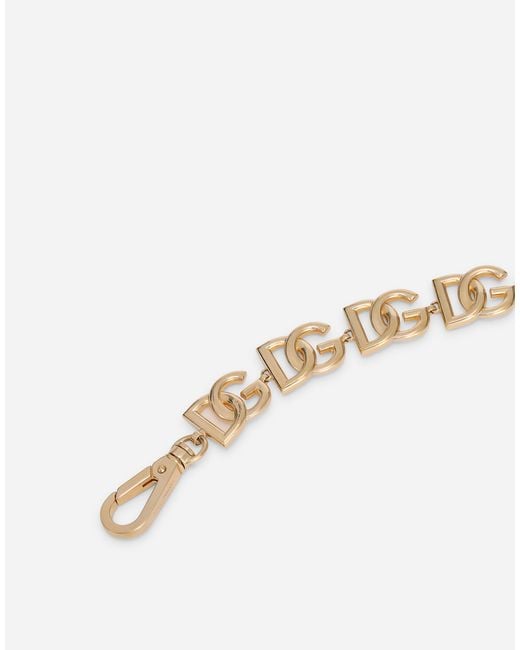 Pulsera de cadena con logo DG Dolce & Gabbana de color Metallic