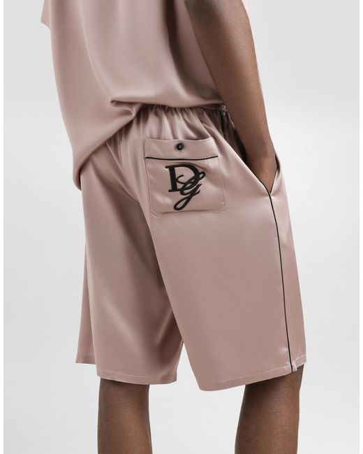 メンズ Dolce & Gabbana シルク ショートパンツ Pink