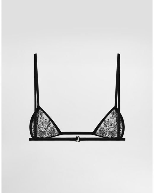 Dolce & Gabbana Black Micro Lace Bra