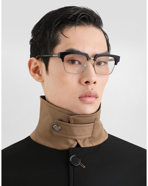 Dolce & Gabbana Black Single-Breasted Nylon Trench Coat for men