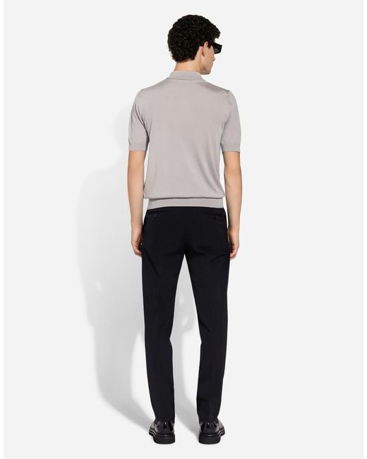 Polo De Cachemira Y Seda Dolce & Gabbana de hombre de color Gray