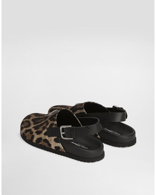 メンズ Dolce & Gabbana Canvas Mules White