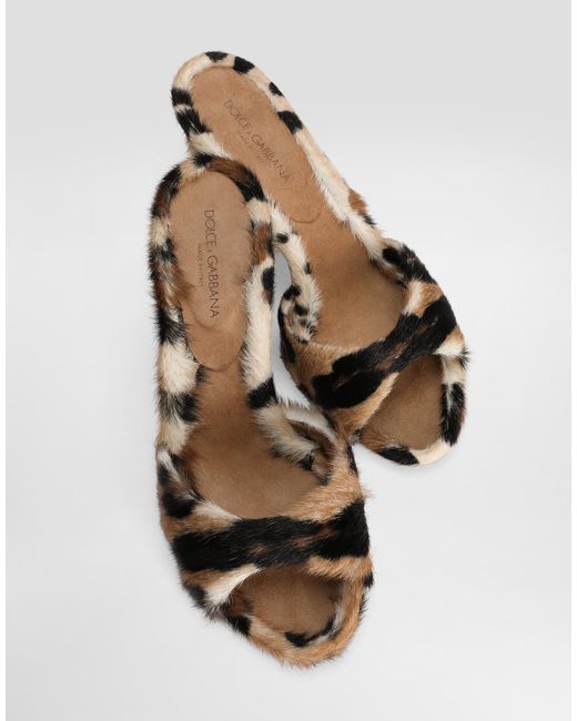 Dolce & Gabbana Natural Leopard- Keira Mules