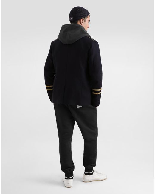 Dolce & Gabbana Black Cotton Hooded Sweatshirt for men