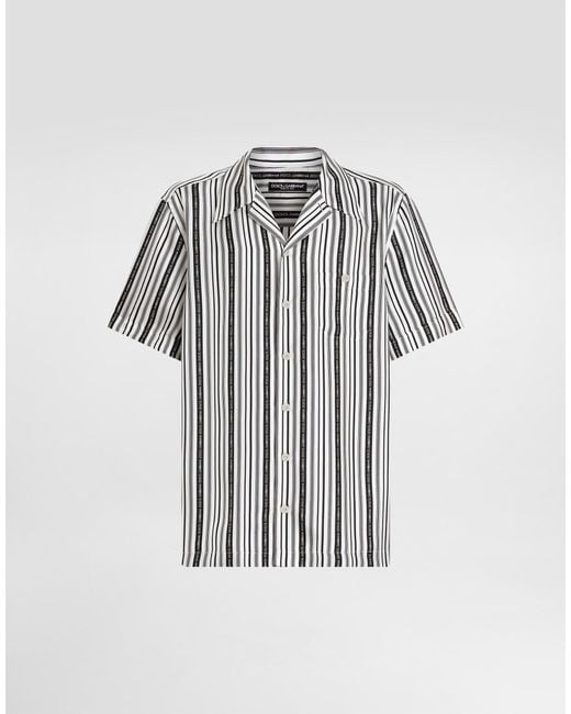 Dolce & Gabbana Seidenhemd Mit Krawattenprint in Multicolor für Herren