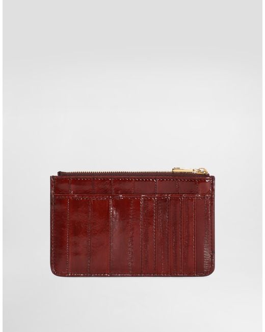 Dolce & Gabbana Red Eel Card Holder