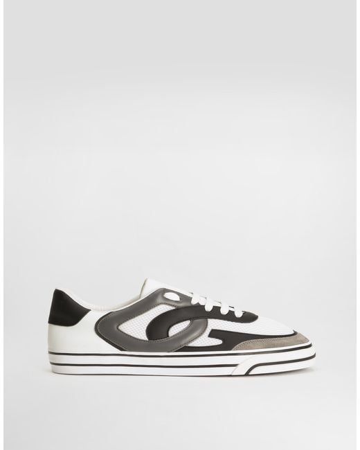 Dolce & Gabbana White Dg Sailing Leather Sneakers for men