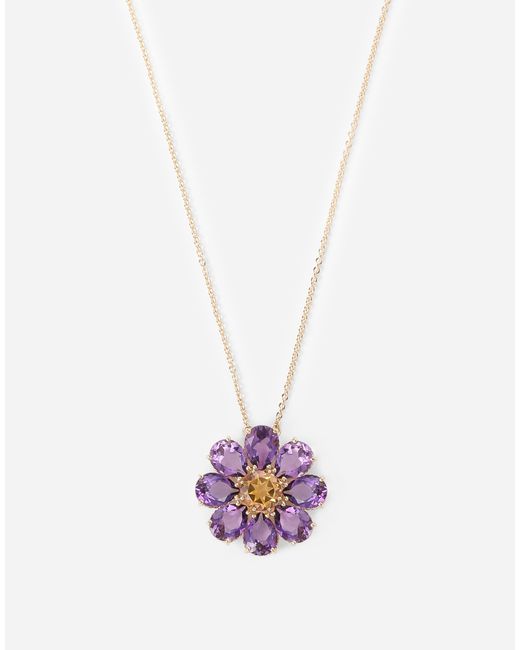 Dolce & Gabbana White Spring Necklace 18-Carat And Amethysts