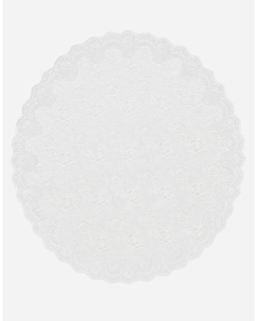 Dolce & Gabbana White Veletta Ovale