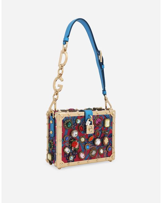 Dolce & Gabbana ドルチェ ボックス バッグ ジャカードファブリック エンブロイダリー Multicolor