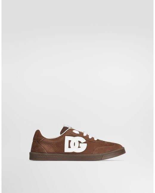 Dolce & Gabbana Brown Nubuck Dg Original Sneakers for men