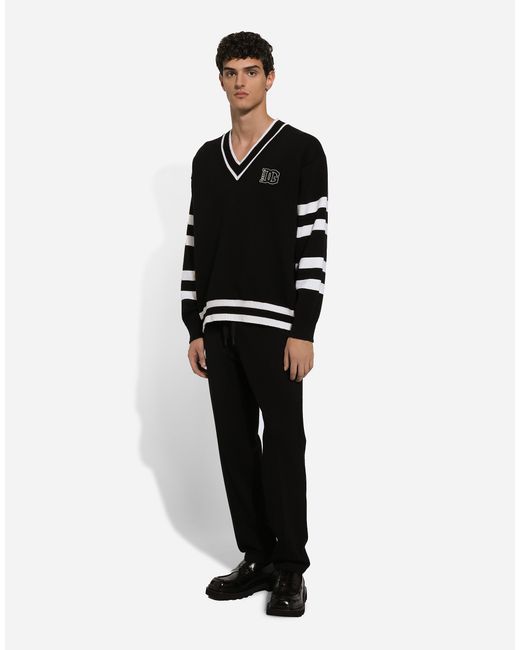 Dolce & Gabbana Black Jersey Jogging Pants for men