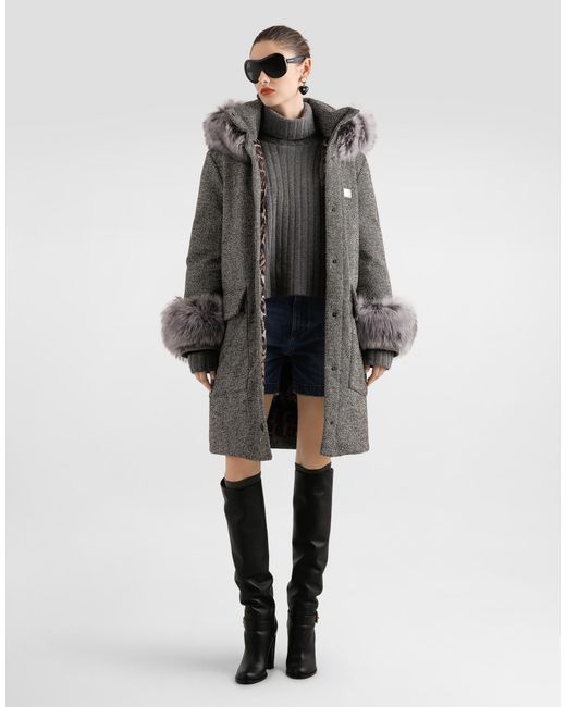 Dolce & Gabbana Gray Ribbed Sweater