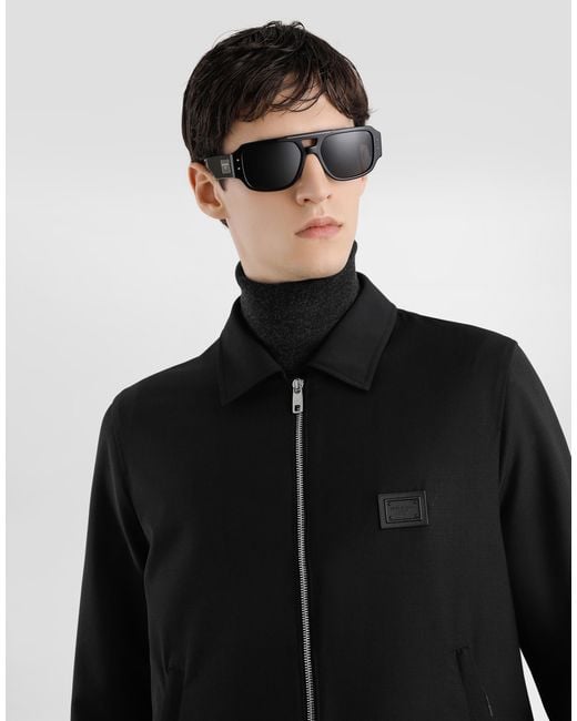 メンズ Dolce & Gabbana Wool Canvas Jacket Black
