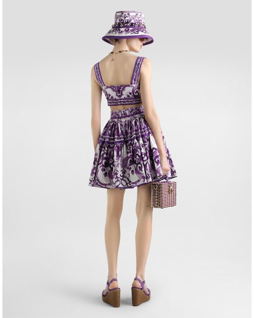 Dolce & Gabbana Purple 'Maiolica' Top