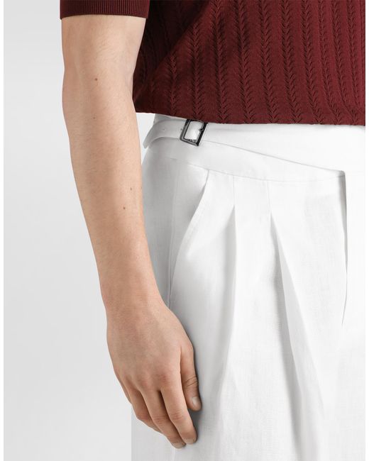 Dolce & Gabbana White Pantalone for men