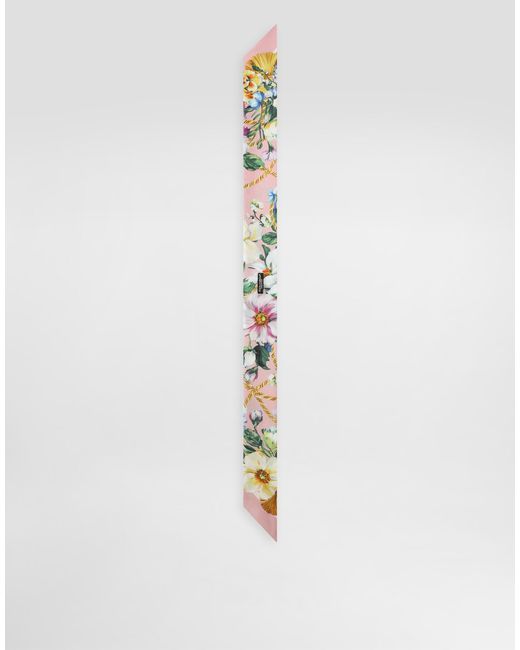 Dolce & Gabbana White Bandeau Aus Twill Blumenprint 6 X 100